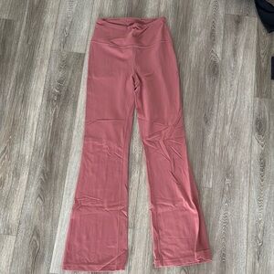 Pink Flared Yoga Pants